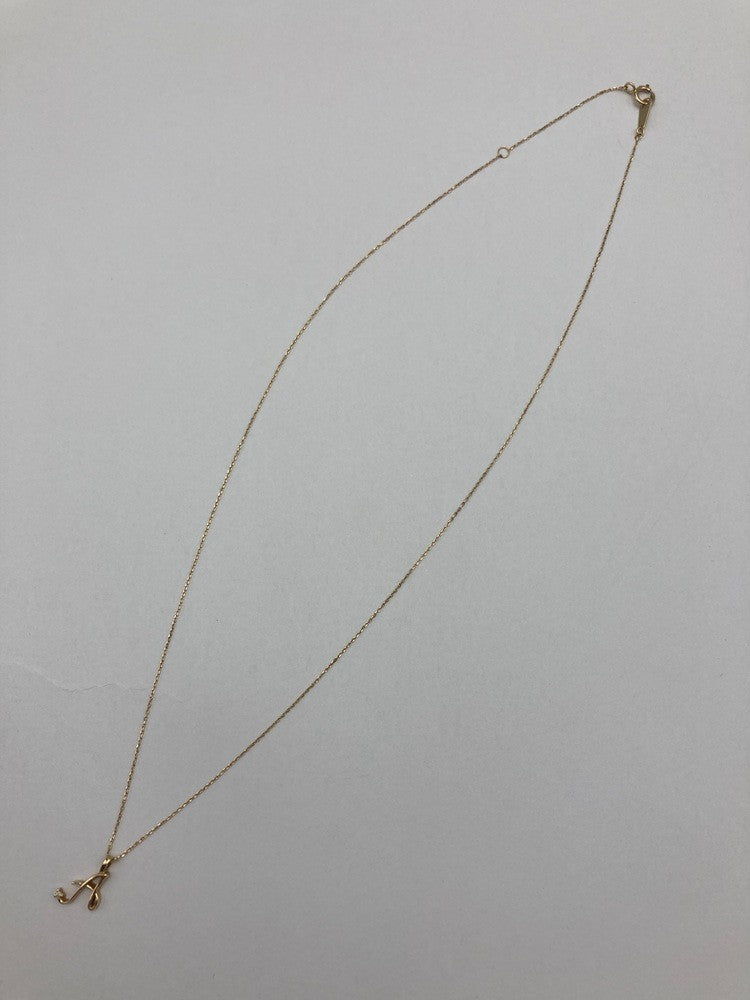 組曲 K10 白石 イニシャルA ネックレス 中古 D4