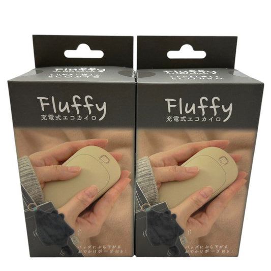 未開封品 TOYOCASE 東洋ケース株式会社 充電式 カイロ Fluffy にゃんふぃ JDK-FL-02 冬 暖かい ポーチ付き エコ 温度調節 モバイルバッテリー 中古 W４
