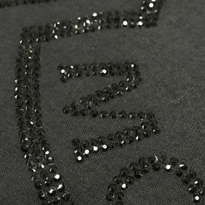 MONCLER モンクレール Tシャツ レディース 半袖 コットン ロゴ ラインストーン ブラック Sサイズ H20938C00016 中古 T1