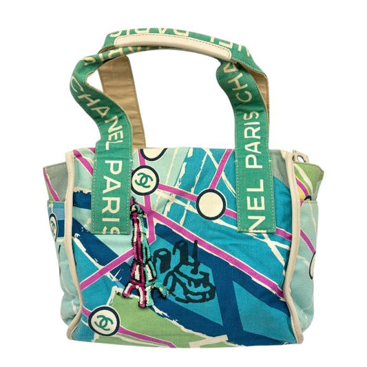 CHANEL シャネル エッフェル塔 ハンド バッグ 鞄 ブランド 小さめ レディース 中古 W1