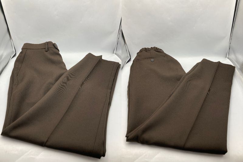 URBAN RESEARCH DOORS 『イージーケア』LIFE STYLE TAILOR ウールライクツイルコンフォータブルパンツ サイズXL ブラウン 中古 D4