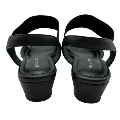 HIMIKO 卑弥呼 グリッター サンダル 22cm 641204 レディース ブラック 夏 シューズ 中古 W４