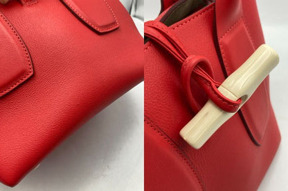 LONGCHAMP ロンシャン ロゾ トップハンドル 2WAY ショルダーバッグ 中古 D4