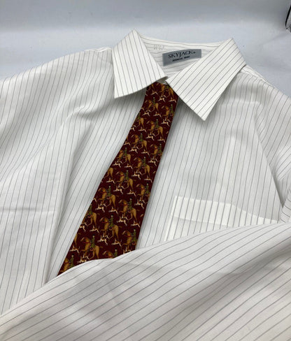 Salvatore Ferragamo サルヴァトーレ フェラガモ 馬柄 乗馬 ネクタイ 中古 D4