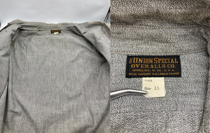 FREEWHEELERS フリーホイーラーズ Neal シャンブレー ワークシャツ サイズ15 メンズ 中古 D4
