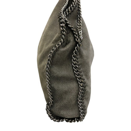 ステラマッカートニー ファラベラ フォールドオーバー トートバッグ レディース クラッチ ショルダー チェーン ノンレザー グレー 中古 T1