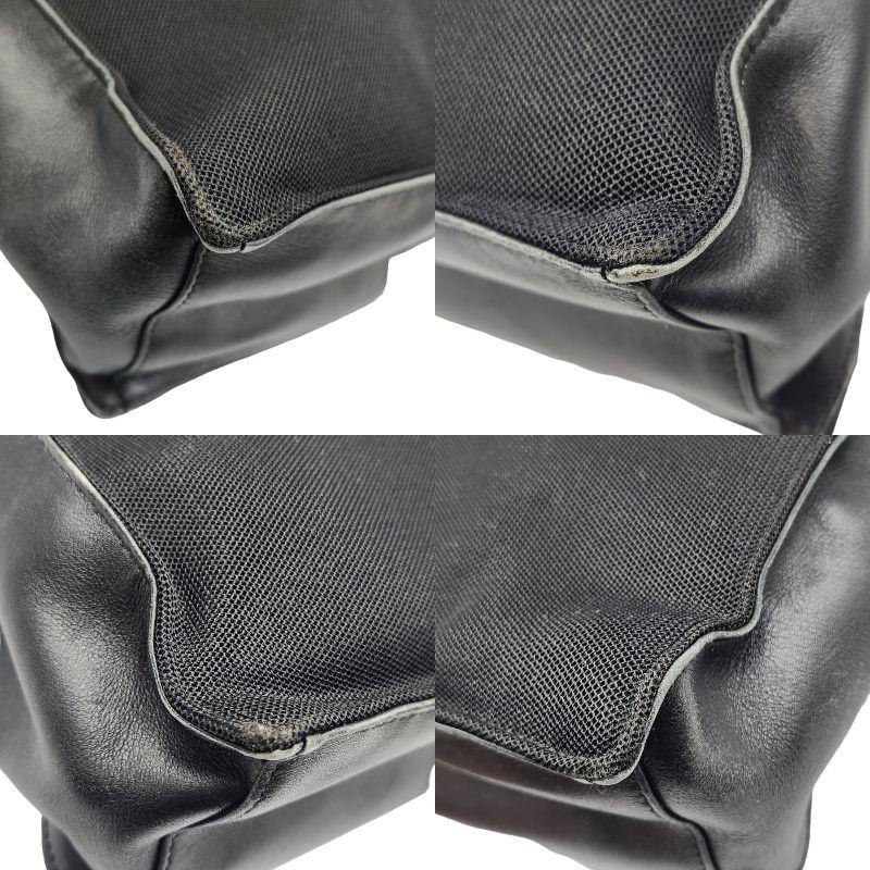 PRADA プラダスポーツ トートバッグ レディース ショルダー メッシュ 肩掛け 裏地あり レザー ブラック 中古 T1