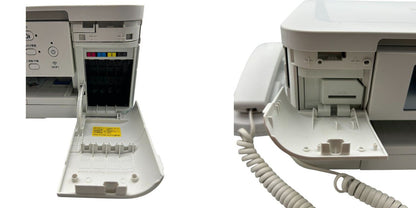 ブラザー プリンター A4 インクジェット複合機 MFC-J738DN FAX 電話機 子機1台付き 無線LAN brother プリビオ ファックス コピー ホワイト 中古 W４