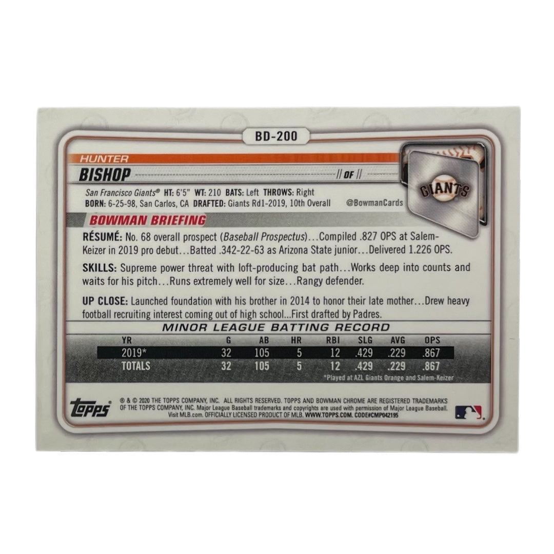 TOPPS MLBカード BOWMAN CHROME HUNTER BISHOP SAN FRANCISCO GIANTS /99 #BD-200 中古 IT2