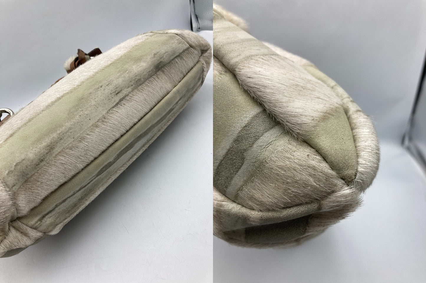 PELLE BORSA ペレボルサ ハラコ ハンドバッグ 中古 D4