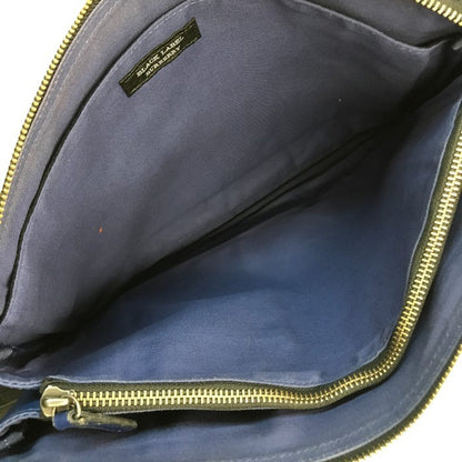 BURBERRY BLACK LABEL バーバリーブラックレーベル クラッチバッグ メンズ レザー セカンドバッグ ブラック/ブルー D1174-812-09 中古 T1