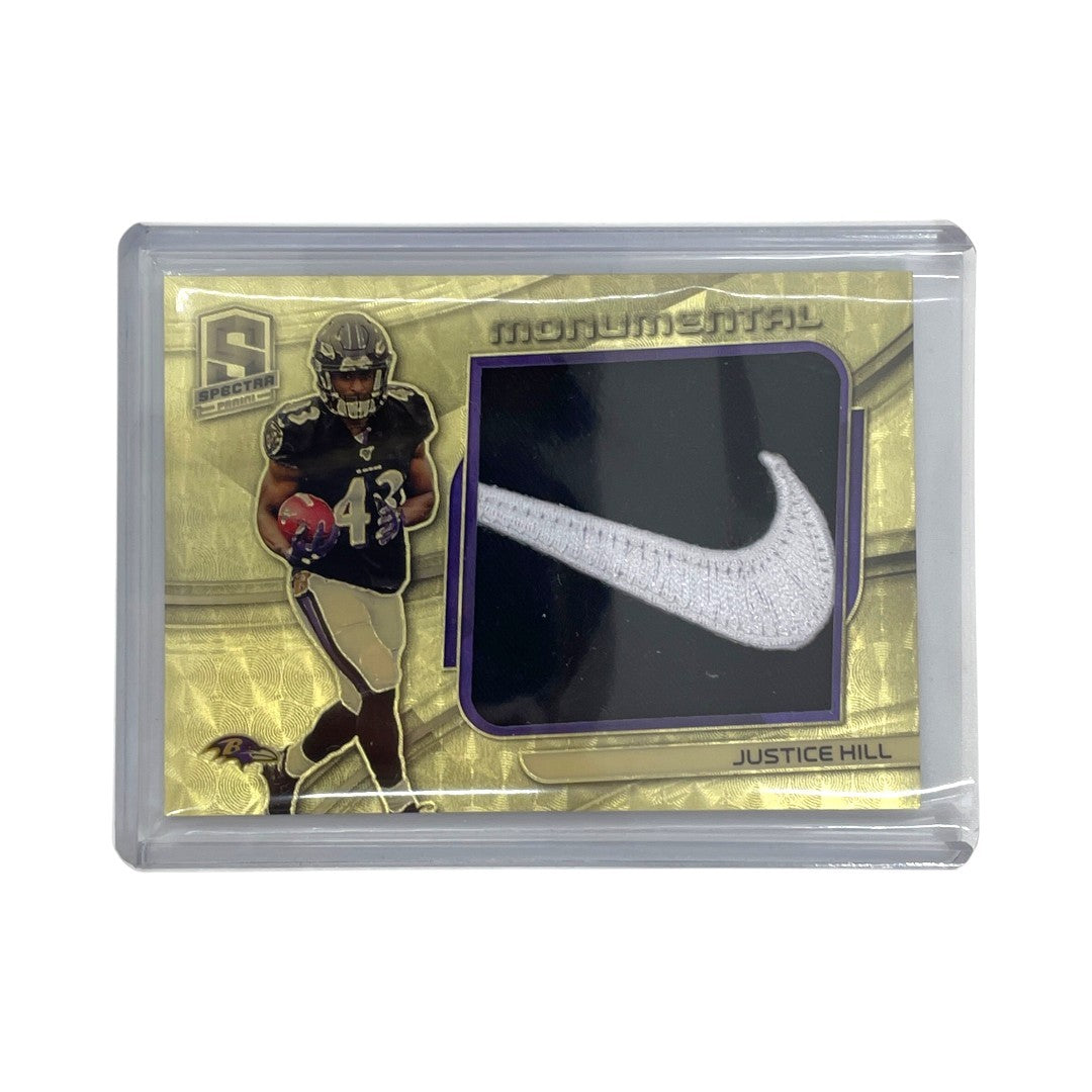 PANINI NFLカード SPECTRA PRIZM MONUMENTAL JUSTICE HILL BALTIMORE RAVENS 1of1 #MM-27 中古 IT1