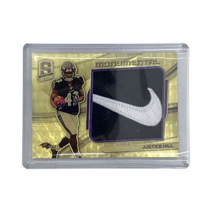 PANINI NFLカード SPECTRA PRIZM MONUMENTAL JUSTICE HILL BALTIMORE RAVENS 1of1 #MM-27 中古 IT1