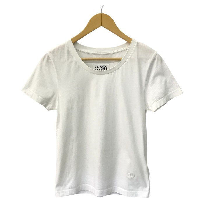 MM6 Maison Margiela Tシャツ レディース 半袖 コットン 無地 シンプル 2021 ワンポイント オフホワイト Mサイズ S62GD0087 S23901 中古 T1