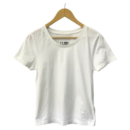 MM6 Maison Margiela Tシャツ レディース 半袖 コットン 無地 シンプル 2021 ワンポイント オフホワイト Mサイズ S62GD0087 S23901 中古 T1