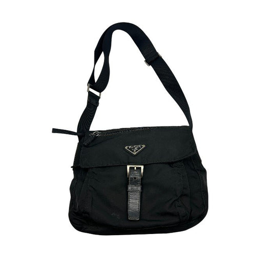 PRADA プラダ テスート ナイロン ショルダーバッグ ブラック 鞄 ブランド ミニ 小さめ 中古 W1