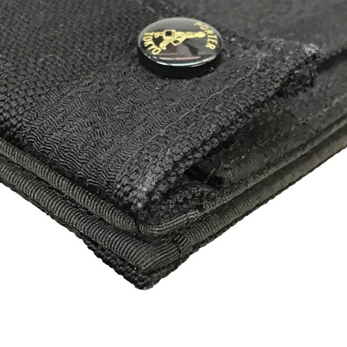 PORTER ポーター TANGO BLACK WALLET 財布 メンズ 2つ折り ポリエステル/ナイロン ちりめん タンゴブラック 638-07803 中古 T1