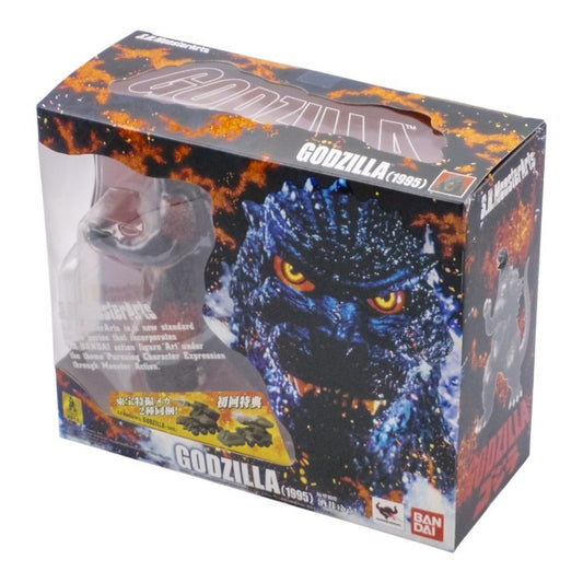 BANDAI S.H.MonsterArts ゴジラ (1995) 初回限定特典「東宝特撮メカ2種」付き 中古 a1