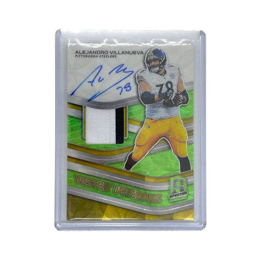 PANINI NFLカード SPECTRA VESTED VETERANS PRIZM ALEJANDRO VILLANUEVA PITTSBURGH STEELERS 17/25 #VV-AV 中古 IT1