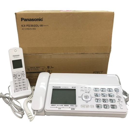 Panasonic パナソニック デジタルコードレス普通紙ファクス 子機1台付き ホワイト FAX ファクシミリ ナンバーディスプレイ/SDカード対応 KX-PD360DL-W 中古 Y1