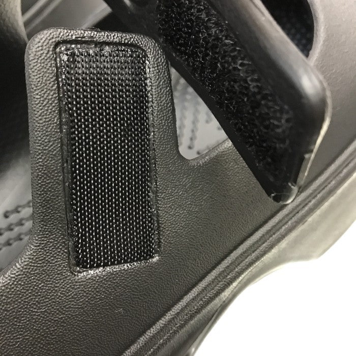 CROCS クロックス ストンプ メリージェーン サンダル レディース 厚底 ベルクロ ストラップ ブラック M6/W8/24cm 中古 T1