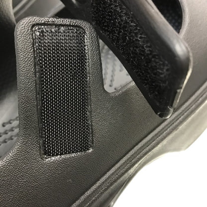 CROCS クロックス ストンプ メリージェーン サンダル レディース 厚底 ベルクロ ストラップ ブラック M6/W8/24cm 中古 T1