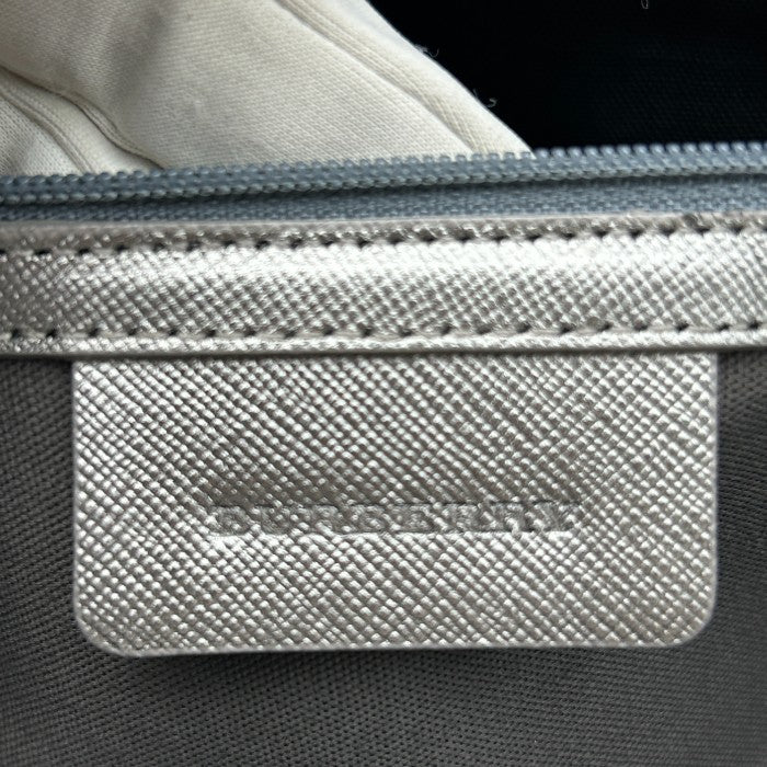 BURBERRY バーバリー ハンドバッグ レディース ノバチェック ブラウン/シルバー 鞄 ブランド チェック柄 かわいい お出かけ 中古 W４