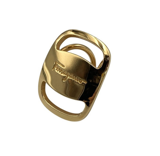 Salvatore Ferragamo フェラガモ スカーフリング 中古 D4