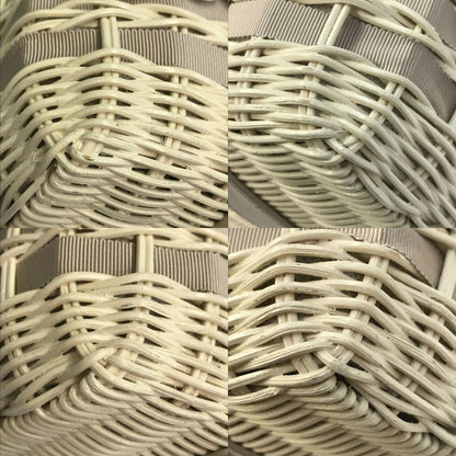 TOCCA トッカ FLOWER RATTAN かごバッグ レディース 春夏 お花 フラワー ハンドバッグ ビジュー ホワイト 6226425 中古 T1