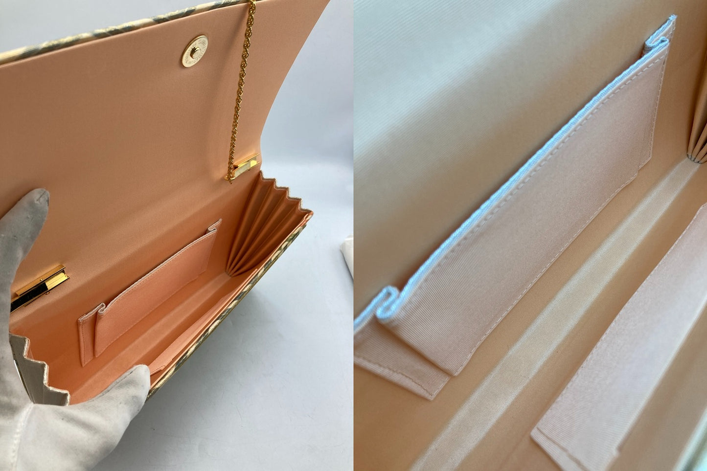 友禅 新綾箔 露錦 和装バッグ 中古 D4