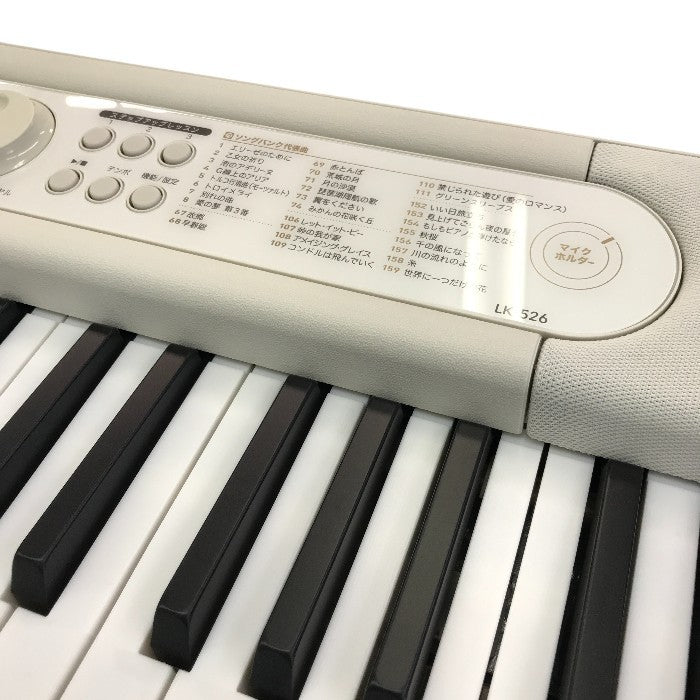 CASIO カシオ Casiotone 電子 楽らくキーボード LK-526 ホワイト 中古 Y1