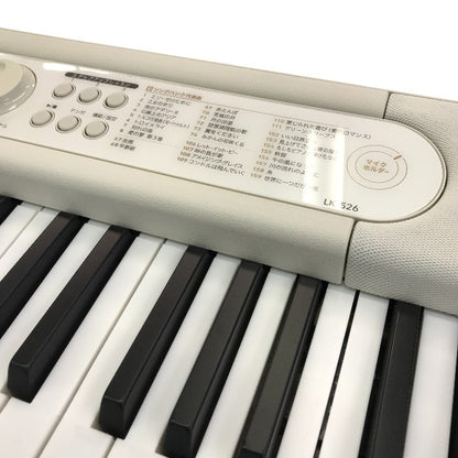 CASIO カシオ Casiotone 電子 楽らくキーボード LK-526 ホワイト 中古 Y1