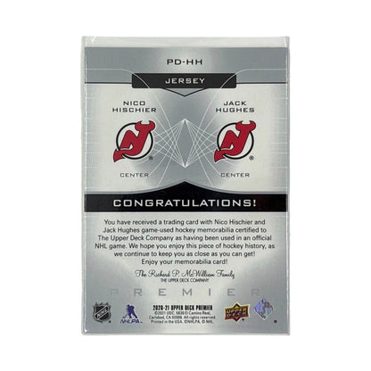 UPPER DECK NHLカード PREMIER NICO HISCHIER JACK HUGHES DEVILS 22/99 #PD-HH 中古 IT1