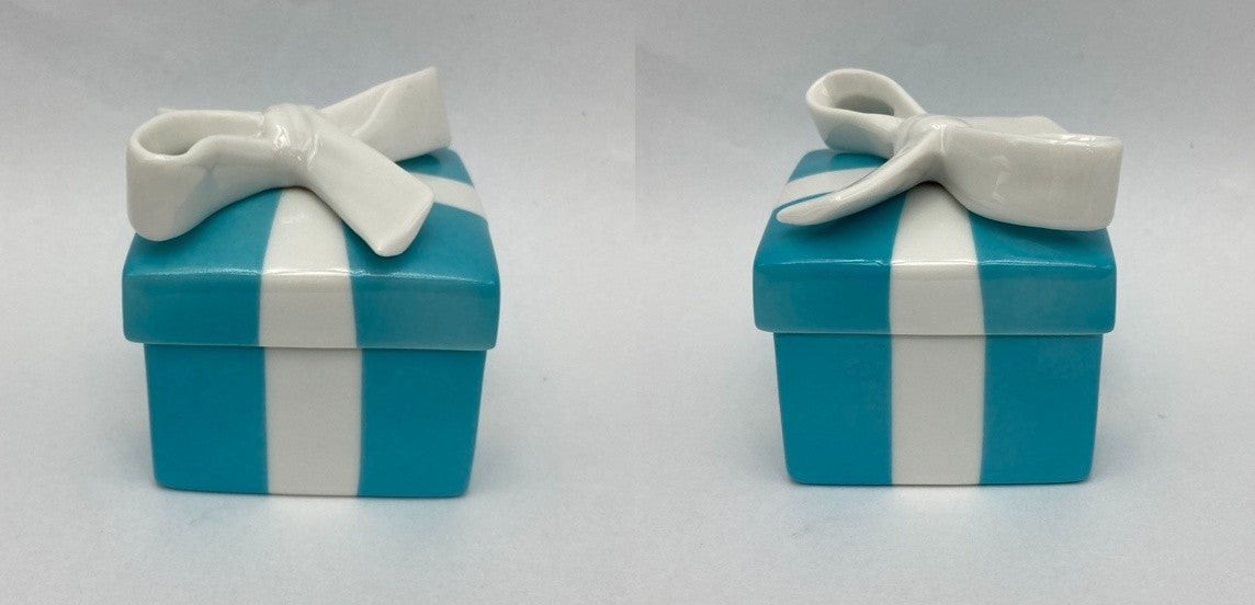 TIFFANY＆Co. ティファニー ミニブルーボウBOX 小物入れ 中古 D4