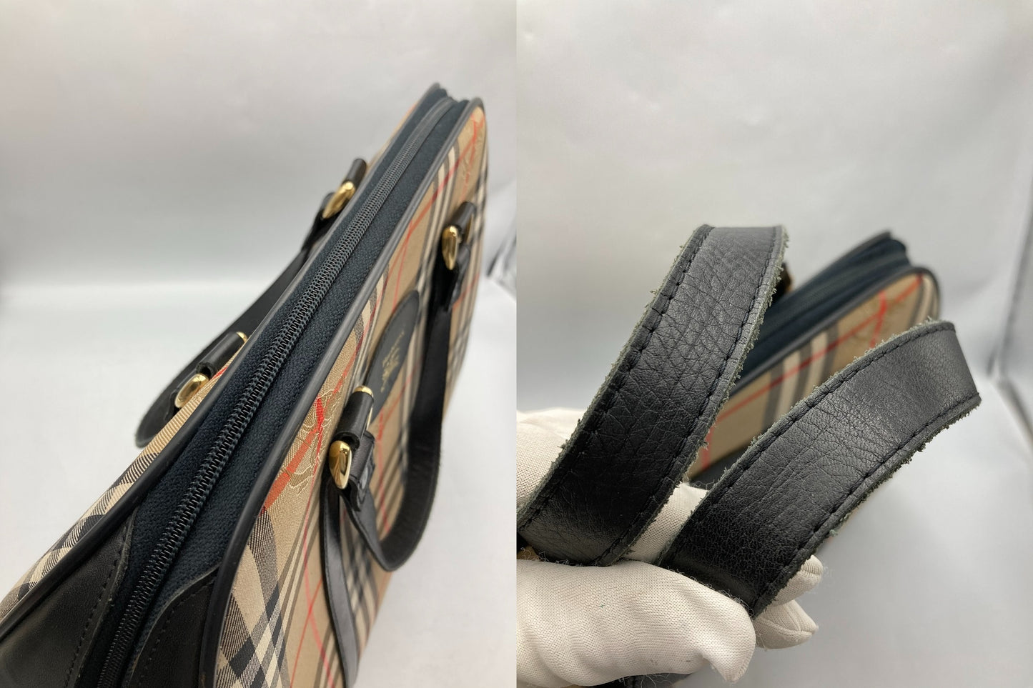 Burberrys バーバリーズ チェック柄 ボストンバッグ 中古 D4