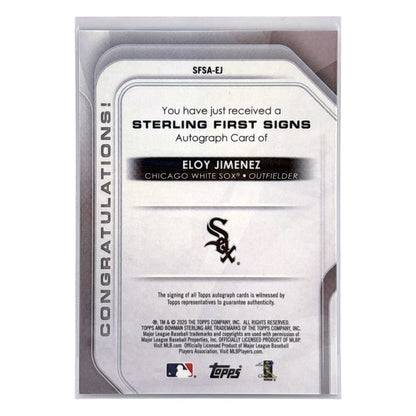 TOPPS MLBカード BOWMAN STERLING ELOY JIMENEZ CHICAGO WHITE SOX /25 #SFSA-EJ 中古 IT1