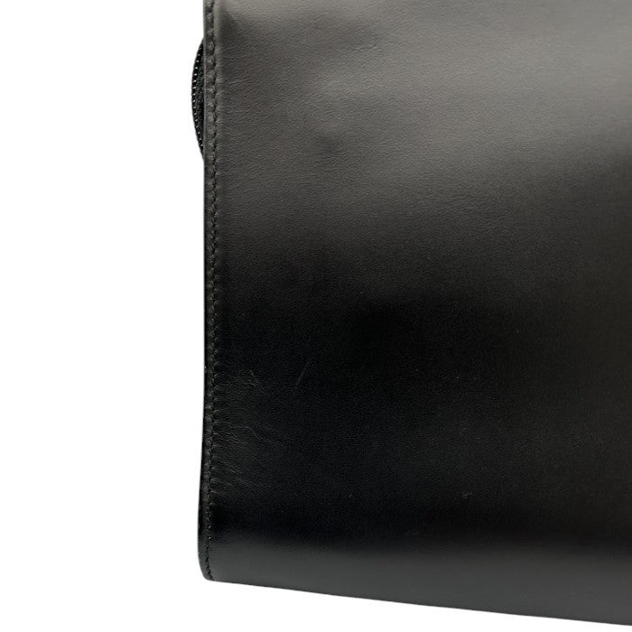 dunhill ダンヒル セカンドバッグ レザー ブラック クラッチバッグ 鞄 本革 メンズ 中古 W４