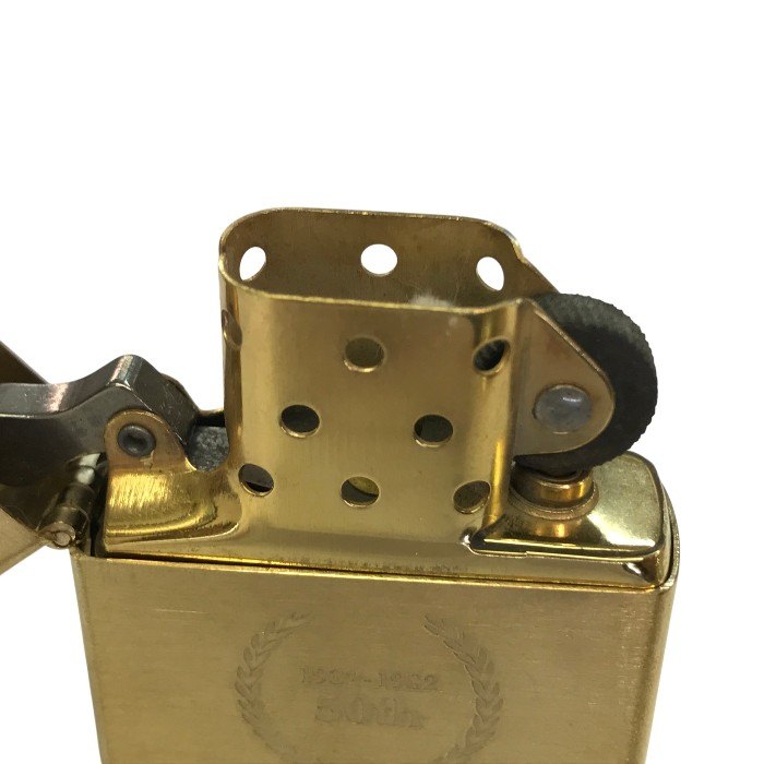 Zippo ジッポー 1932-1982 50th オイルライター SOLID BRASS 50周年記念 真鍮 中古 T1