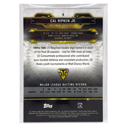 TOPPS MLBカード TRIPLE THREADS CAL RIPKEN JR. BALTIMORE ORIOLES /299 #9 中古 IT1