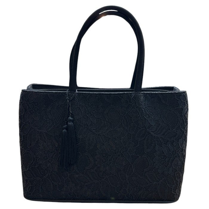 IWASA イワサ 岩佐 ブラック フォーマルバッグ 鞄 お葬式 入学式 卒業式 レディース 花柄 中古 W４