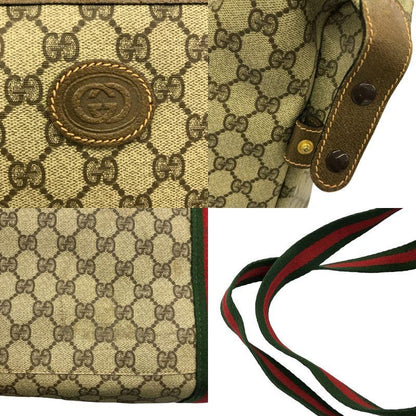 GUCCI グッチ ボストンバッグ ユニセックス オールド シェリー 旅行 大型 ショルダーバッグ PVC ブラウン 6211 中古 T1