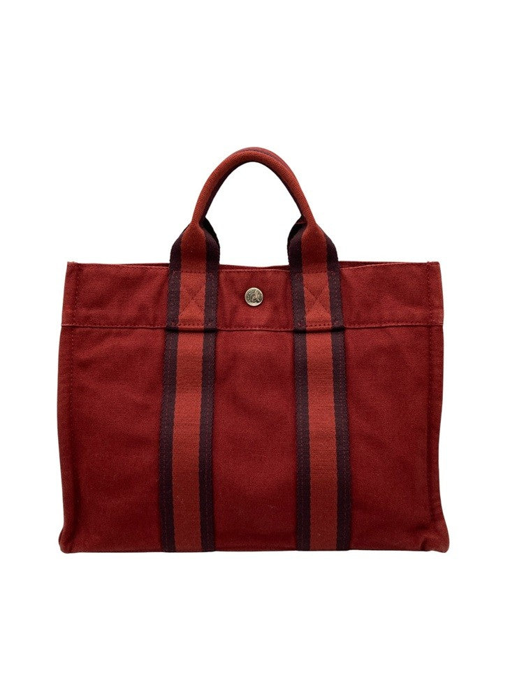 HERMES エルメス フールトゥPM トートバッグ ボルドー 中古 D4
