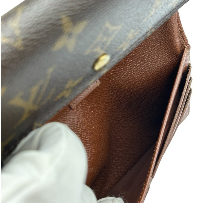 LOUIS VUITTON ルイヴィトン モノグラム ポルトトレゾール・インターナショナル 長財布 M61215 財布 ブランド メンズ レディース ブラウン 中古 W４