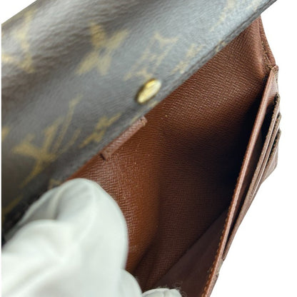 LOUIS VUITTON ルイヴィトン モノグラム ポルトトレゾール・インターナショナル 長財布 M61215 財布 ブランド メンズ レディース ブラウン 中古 W４