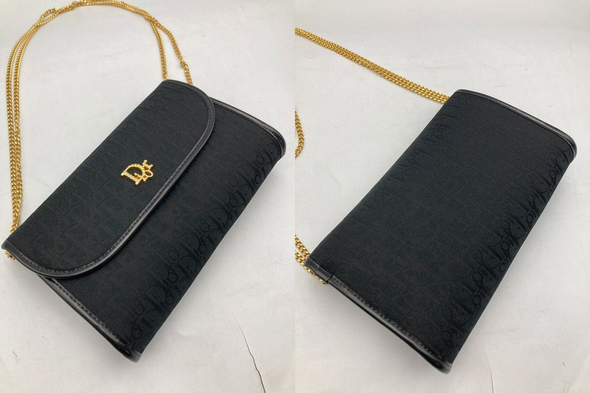 Christian Dior クリスチャンディオール トロッター チェーン ショルダーバッグ 中古 D4