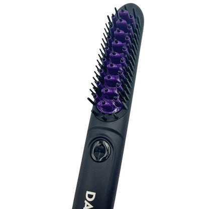 ヤーマン DAFNI nano ダフニナノ ブラシ型ヘアアイロン ブラック パープル DH1.6N YA-MAN 家電 ヘアケア うねり パサつき 中古 W４