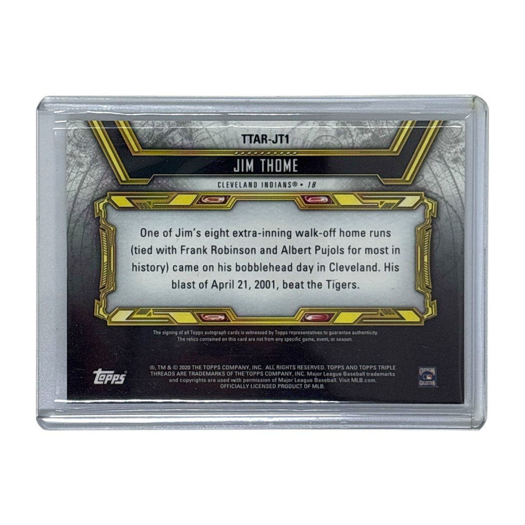 TOPPS MLBカード TRIPLE THREADS JIM THOME CLEVELAND INDIANS /18 #TTAR-JT1 中古 IT1
