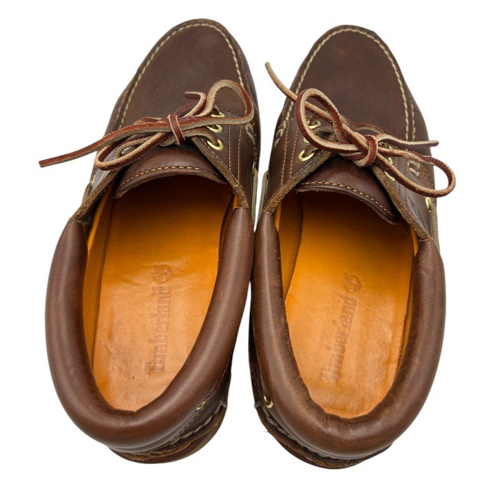 Timberland ティンバーランド 3EYE デッキシューズ 30003 7.5W(約25.5cm) 靴 革靴 シューズ メンズ レザー 中古 W４