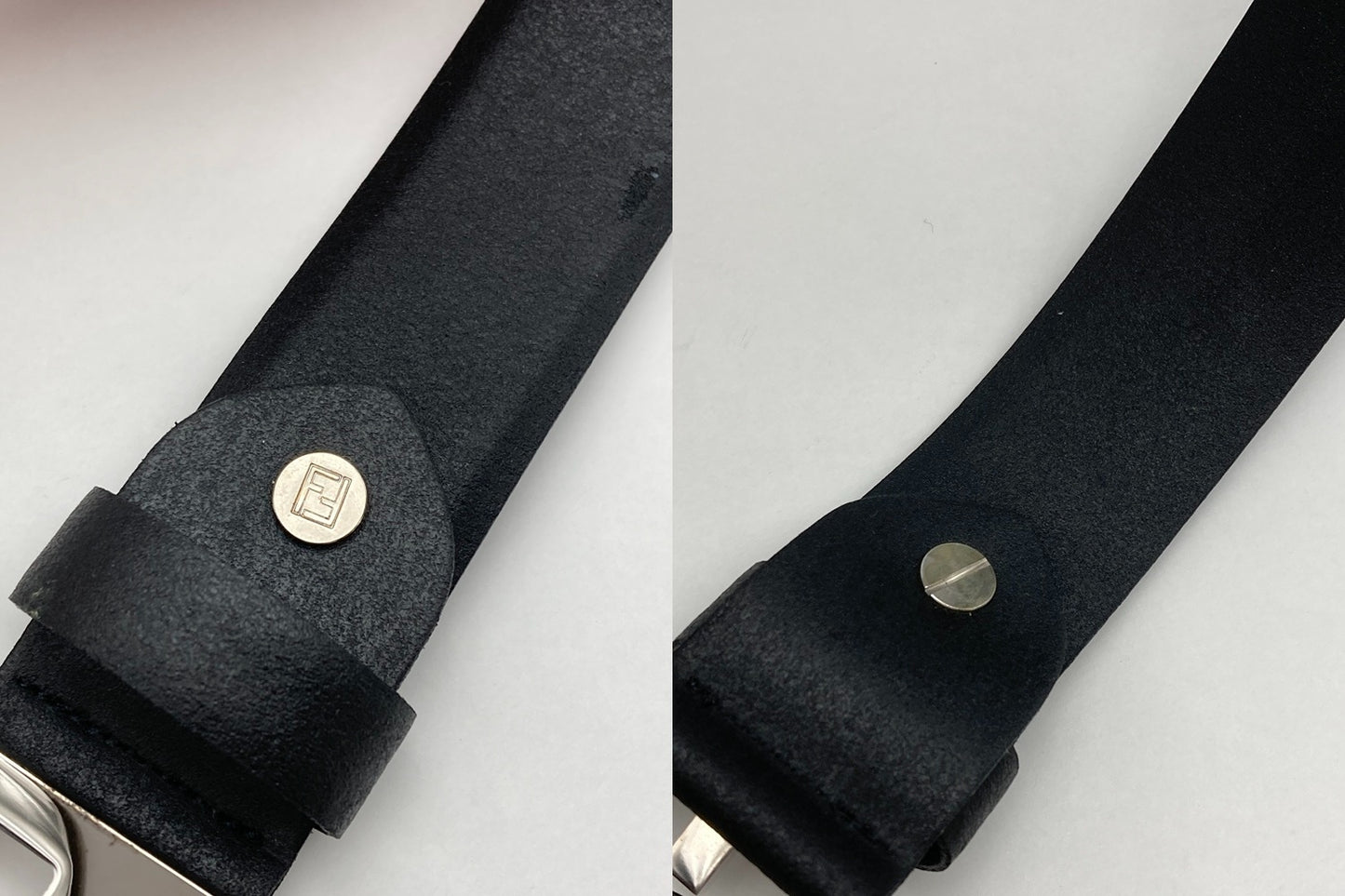 FENDI フェンディ Fバックル レザーベルト メンズ 中古 D4