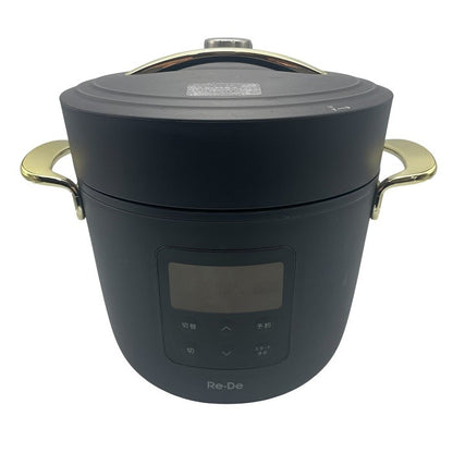 A-stage　Re・De Pot 電気圧力鍋 2L ブラック PCH-20LB 時短 タイパ 低温調理 中古 R4